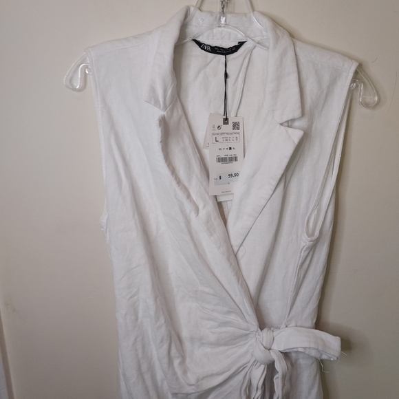 Zara linen blend short jumpsuit - Picture 6 of 7